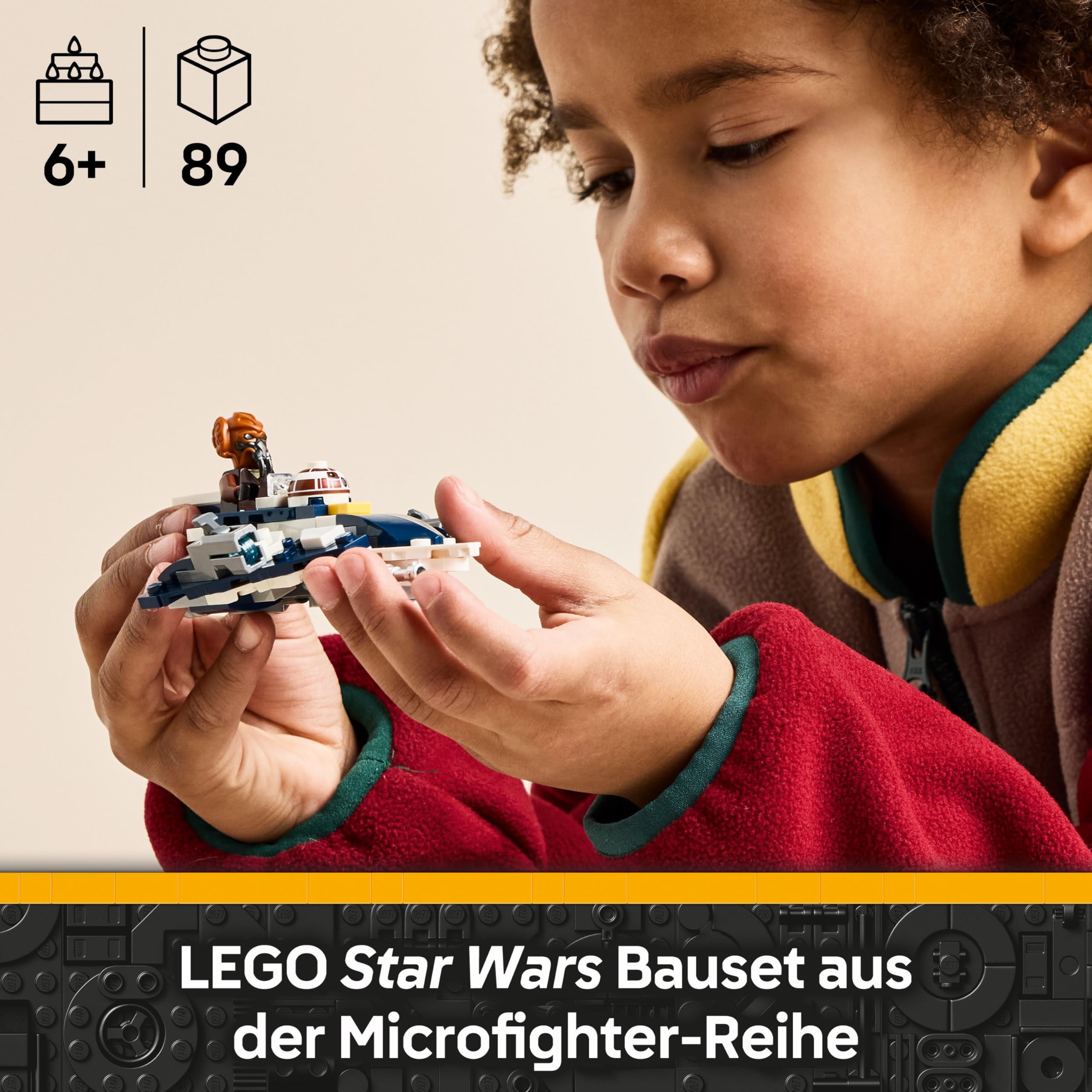 LEGO Star Wars 75400 Plo Koons Jedi Starfighter Microfighter Bauspielzeug mit 2 Shootern - inklusive Mini-Figur mit Lichtschwert - Geschenk für Jungen ab 6 Jahren und Fans von The Clone Wars 2