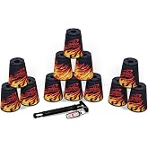 Speed Stacks | Official Sport Stacking Set, Flames - 12 Cups and Holding stem | WSSA Approved