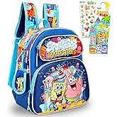 Nickelodeon Spongebob Mini Backpack Set - Bundle with 12" Backpack with Front Pockets Plus Stickers, More | Small Spongebob Squarepants School Bag for Kids, Boys, Girls