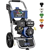 Westinghouse WPX3400 Gas Pressure Washer, 3400 PSI and 2.6 Max GPM, Onboard Soap Tank, Spray Gun and Wand, 5 Nozzle Set, for 