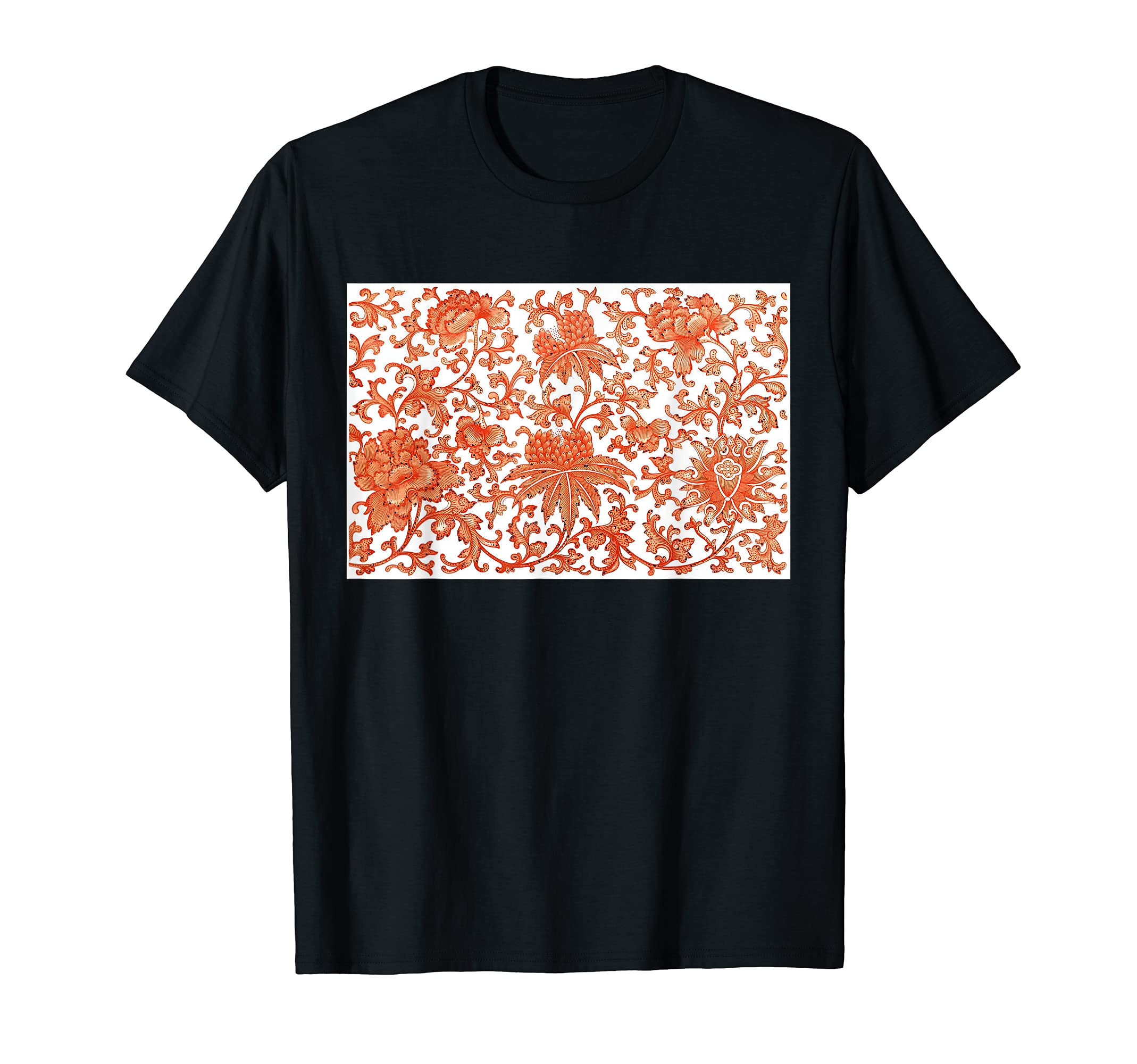 China Vase Floral Flower Pattern Chinese Design T-Shirt