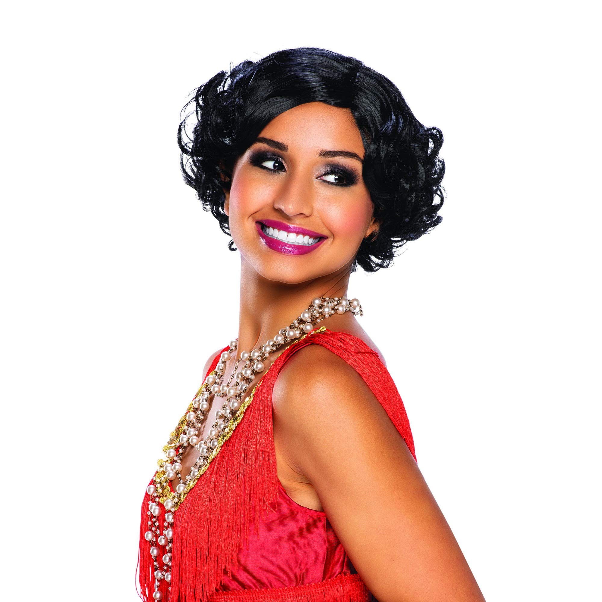 Bristol Novelty BW966 1920s Classic Wig Black Women Halloween