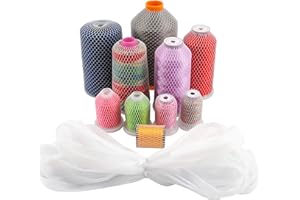 New brothread 20YD Thread Net Spool Saver for Different Sizes of Embroidery Sewing Quilting and Serger Thread Spools/Cones - 