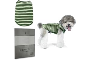 COOHAMS Dog & Cat Shirts for Small & Medium Pets, New Born Dog Clothes, Lightweight Waffle Fabric Puppy Outfit, Breathable Shirt for Chihuahua, Yorkie, Dachshund, Sphynx (Green, Medium)