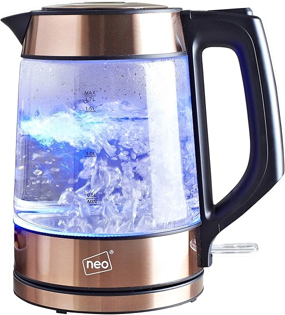 Neo Cordless Nordic Illuminated Glass Kettle (Copper) Amazon.co.uk Kitchen & Home