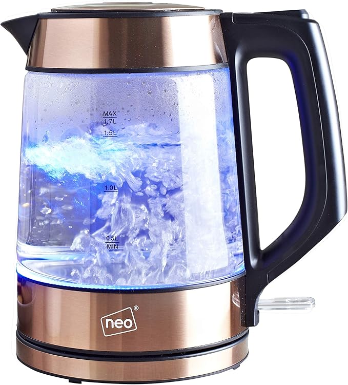 Neo Cordless Nordic Illuminated Glass Kettle (Copper) Amazon.co.uk