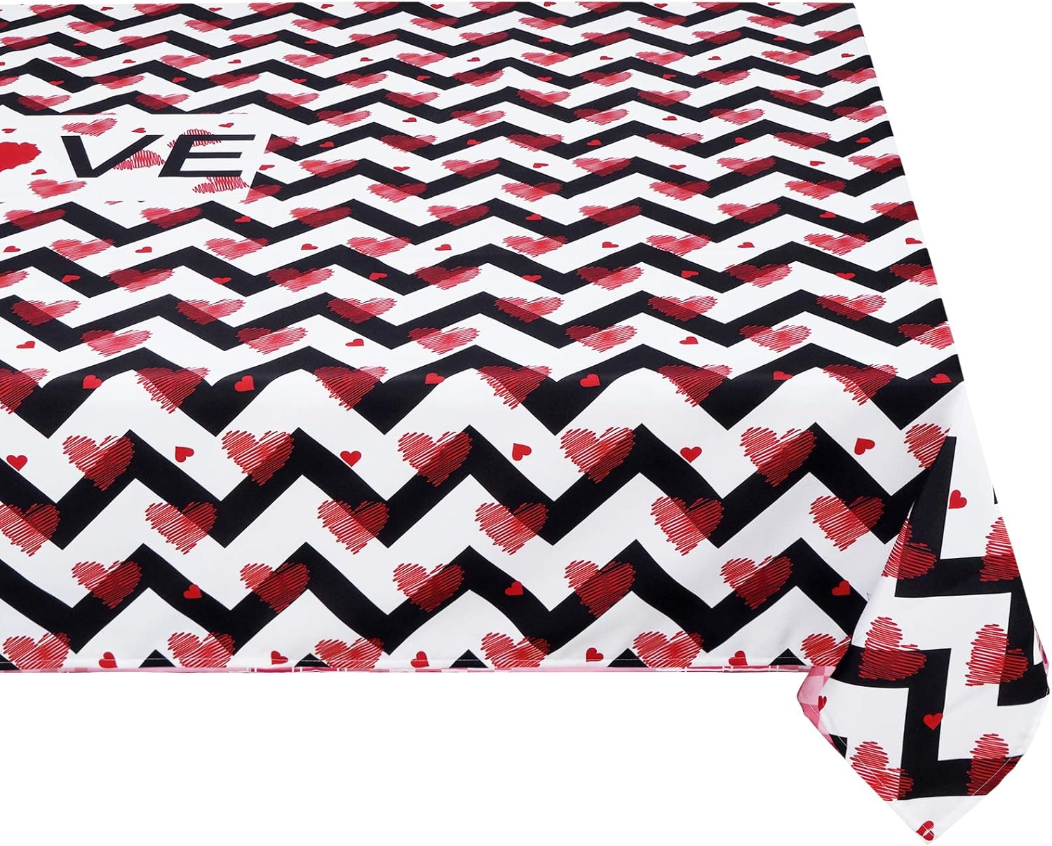 Valentine's Day Tablecloth, Love Heart Table Cloth, Red Heart Tablecloths