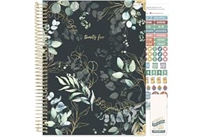 bloom daily planners HARDCOVER 2025 (8.5" x 11") Calendar Year Day Planner (January 2025 - December 2025) - Passion/Goal Organizer - Monthly & Weekly Inspirational Agenda Book - Eucalyptus, Green