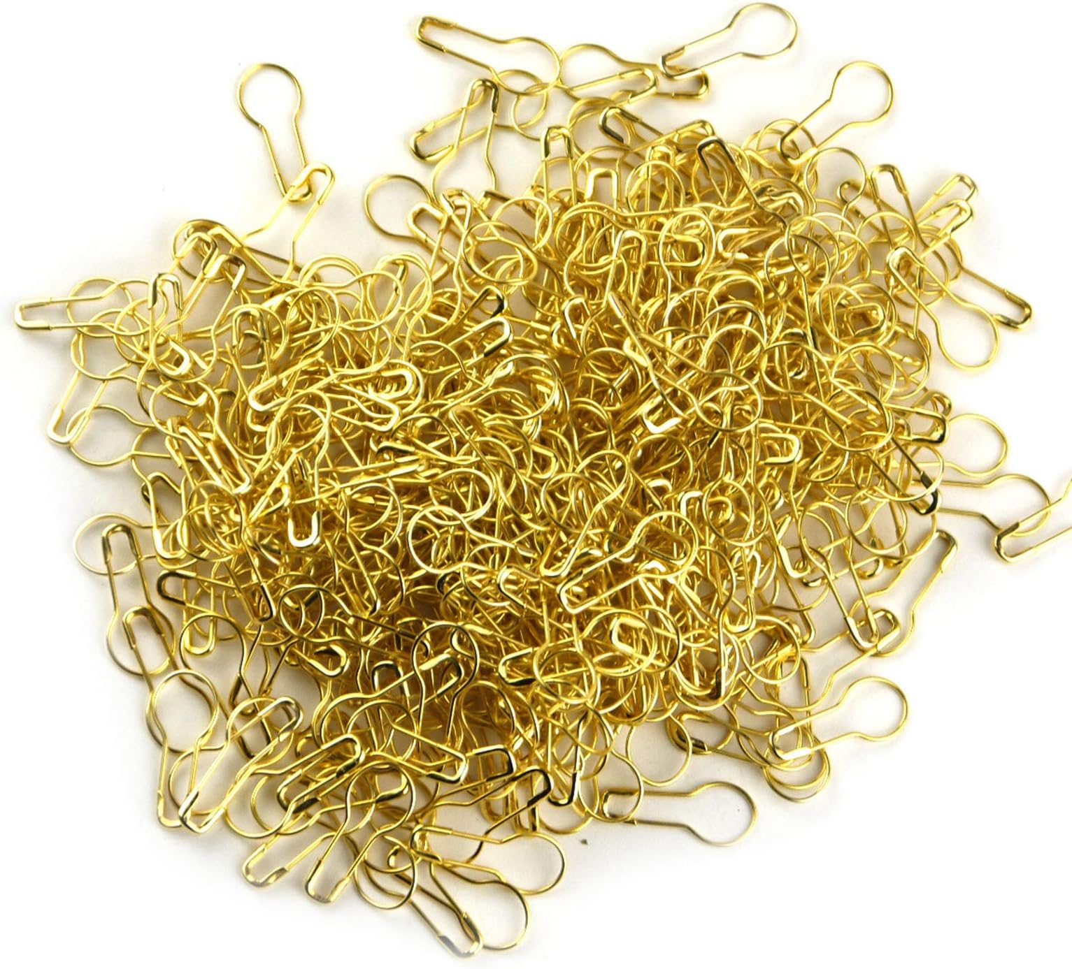 lieomo 1000pcs 0.85 Inch Coilless Tone Gourd Bulb Pear-Shaped Safety Pins for Hanging Tags-Gold