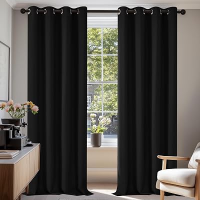 Deconovo Blackout Curtains 52 x 84 Inch Thermal Insulated Eyelet Pair
