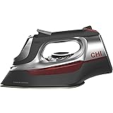 CHI Steam Iron for Clothes with Titanium Infused Ceramic Soleplate, 1700 Watts, Electronic Temperature Control, 8' Retractabl