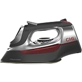 CHI Steam Iron for Clothes with Vertical Steam Burst, 8" Retractable Cord | Titanium Ceramic Soleplate, Electronic Temperature Control, 1700 Watts, 3-Way Auto Shutoff