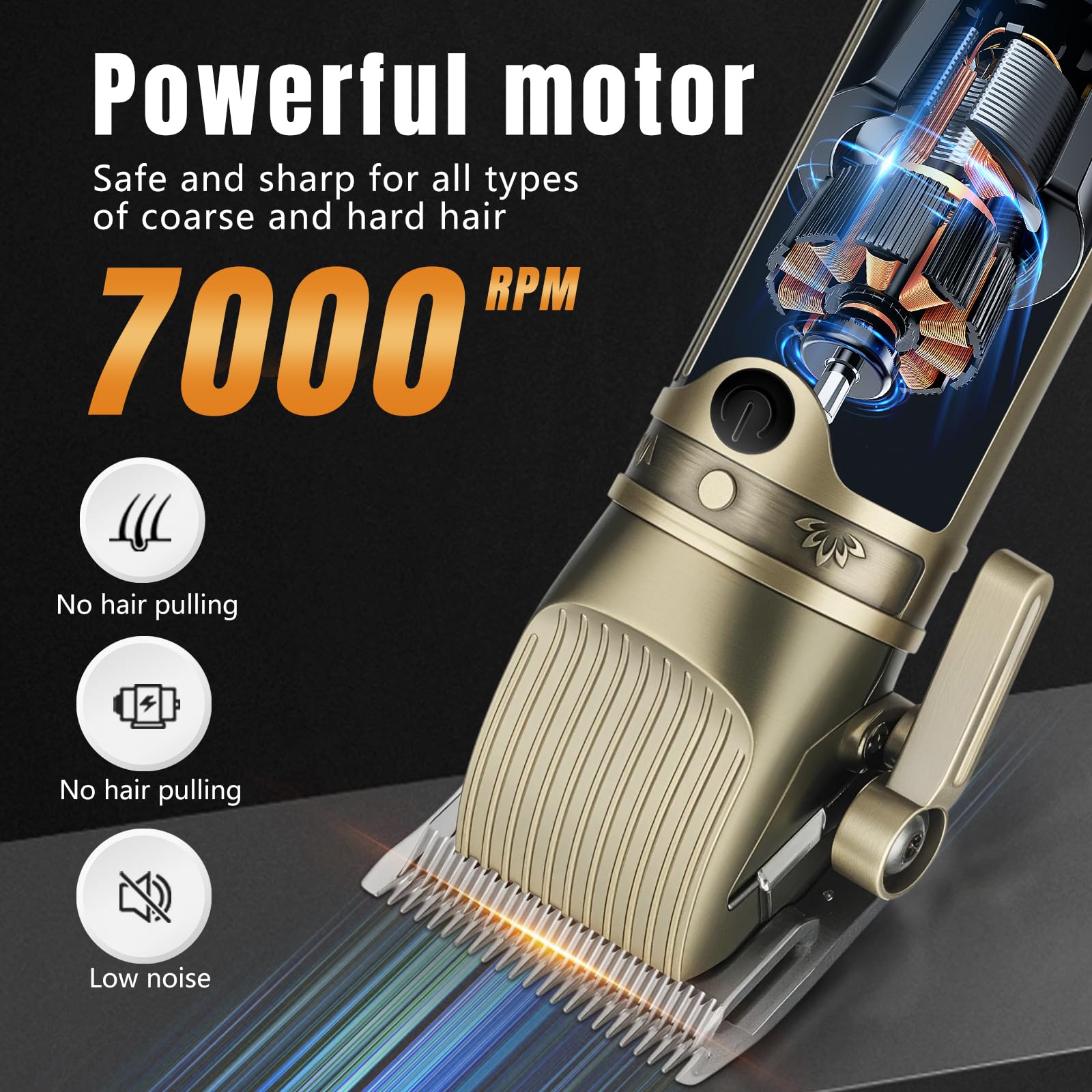 Hair Clippers for Men Professional, T-Blade Barber Clippers and Trimmer Set, 4 in 1 Mens Cordless Hair Clipper for Barber Kit, Foil Thaver and Nose Trimmer for Men with LED Display
