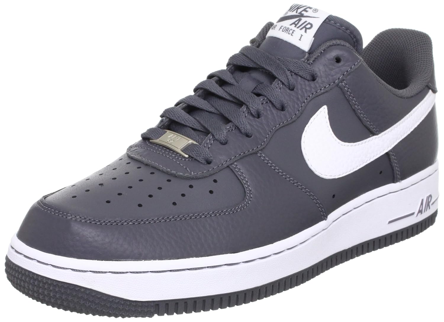 nike men air force 1 07 lv8 black wolf grey white