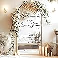Wedding Welcome Signs Welcome to Our Wedding Sign Decals Selfie Mirror Decals for Weddings Party Entry Welcome Mirror Sticker for Weddings Decor Vinyl Letter Decal for Bridal Shower Marriage Reception