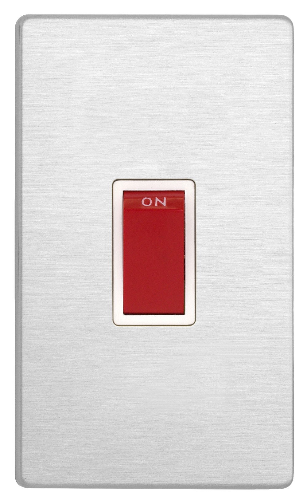 Contactum LYR3746BSW 1 Gang 45A DP Switch (2 Gang Vertical Plate) White