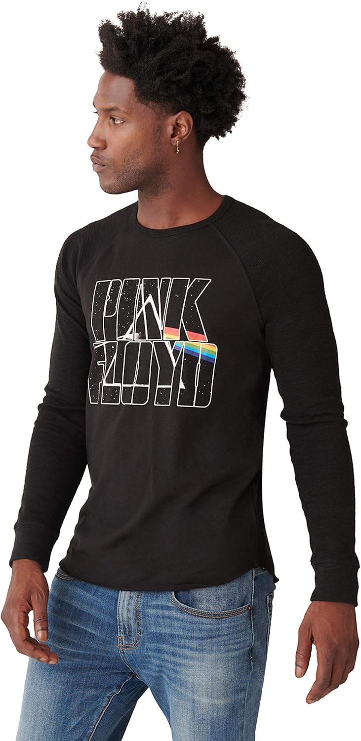 Lucky Brand Men's Long Sleeve Crew Neck Pink Floyd Thermal at  Men’s Clothing store