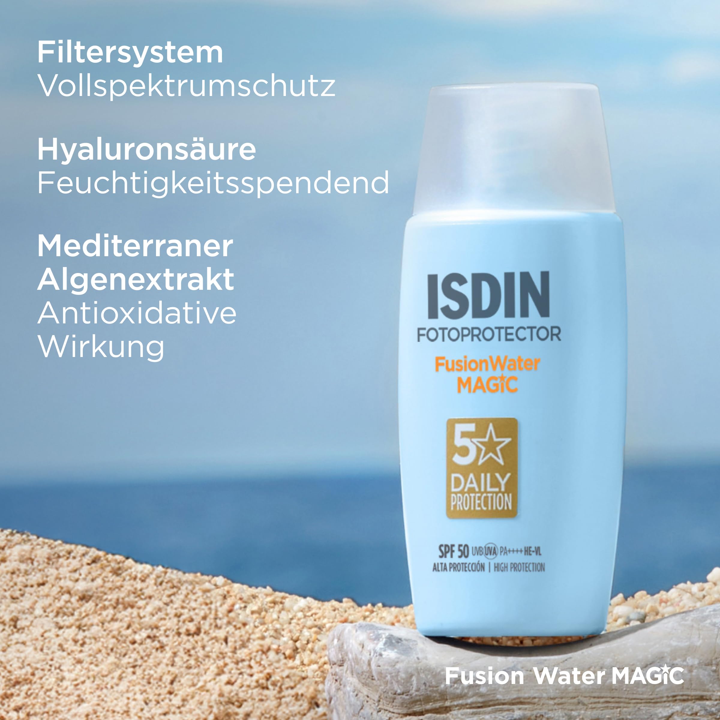 ISDIN Fusion Water Magic LSF 50 Sonnencreme Gesicht - Täglicher Sonnenschutz & Feuchtigkeit - Ultraleicht, Zieht sofort ein, 50ml 9
