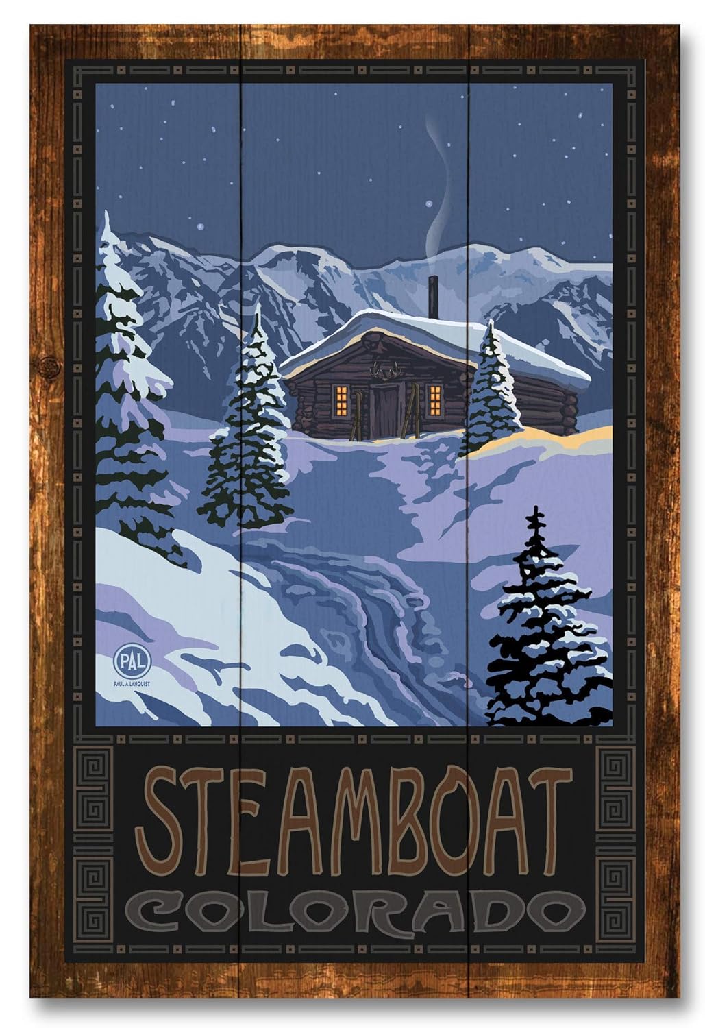 Amazon Com Steamboat Colorado Winter Mountain Cabin Rustic Wood