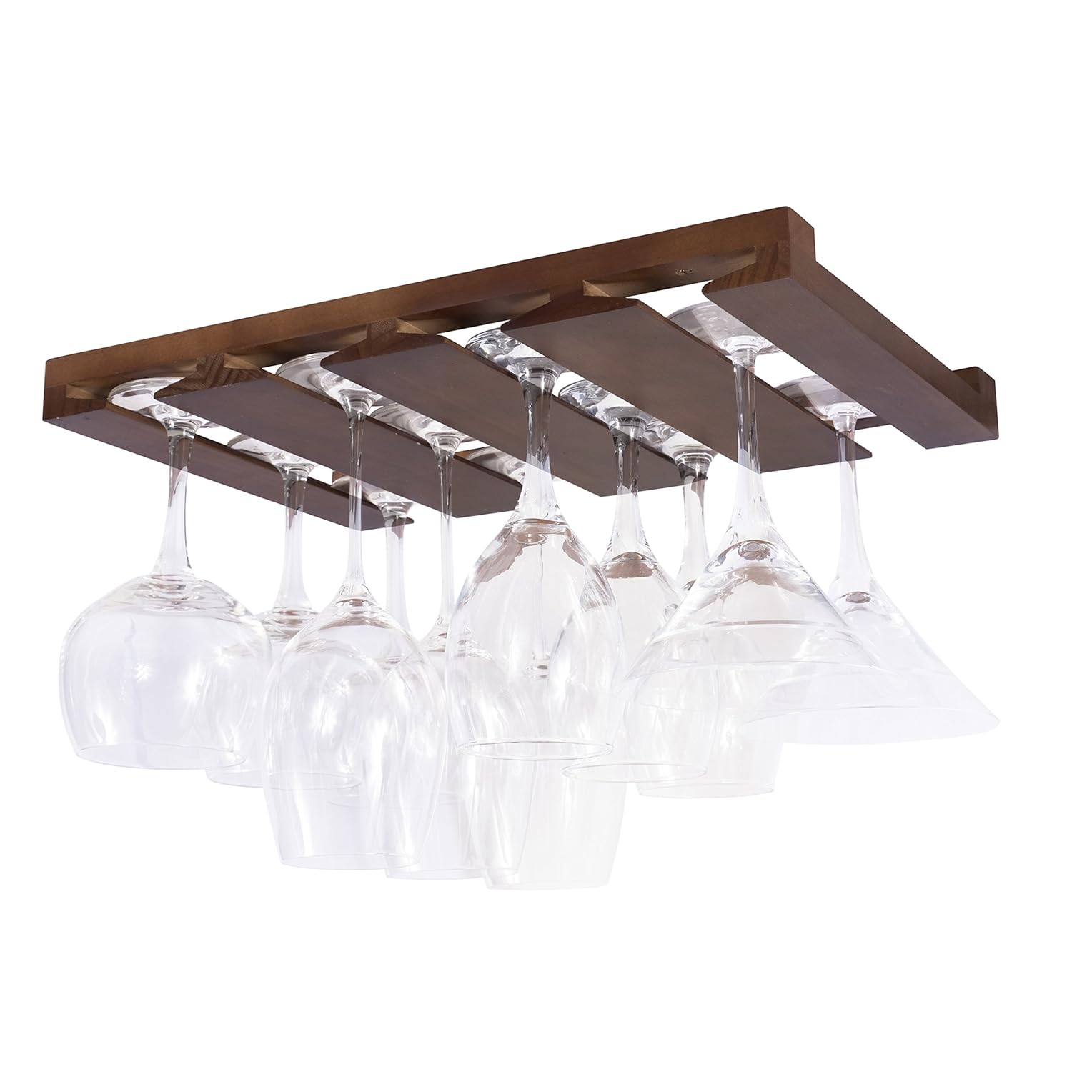 Best rustic under cabinet wine glass rack