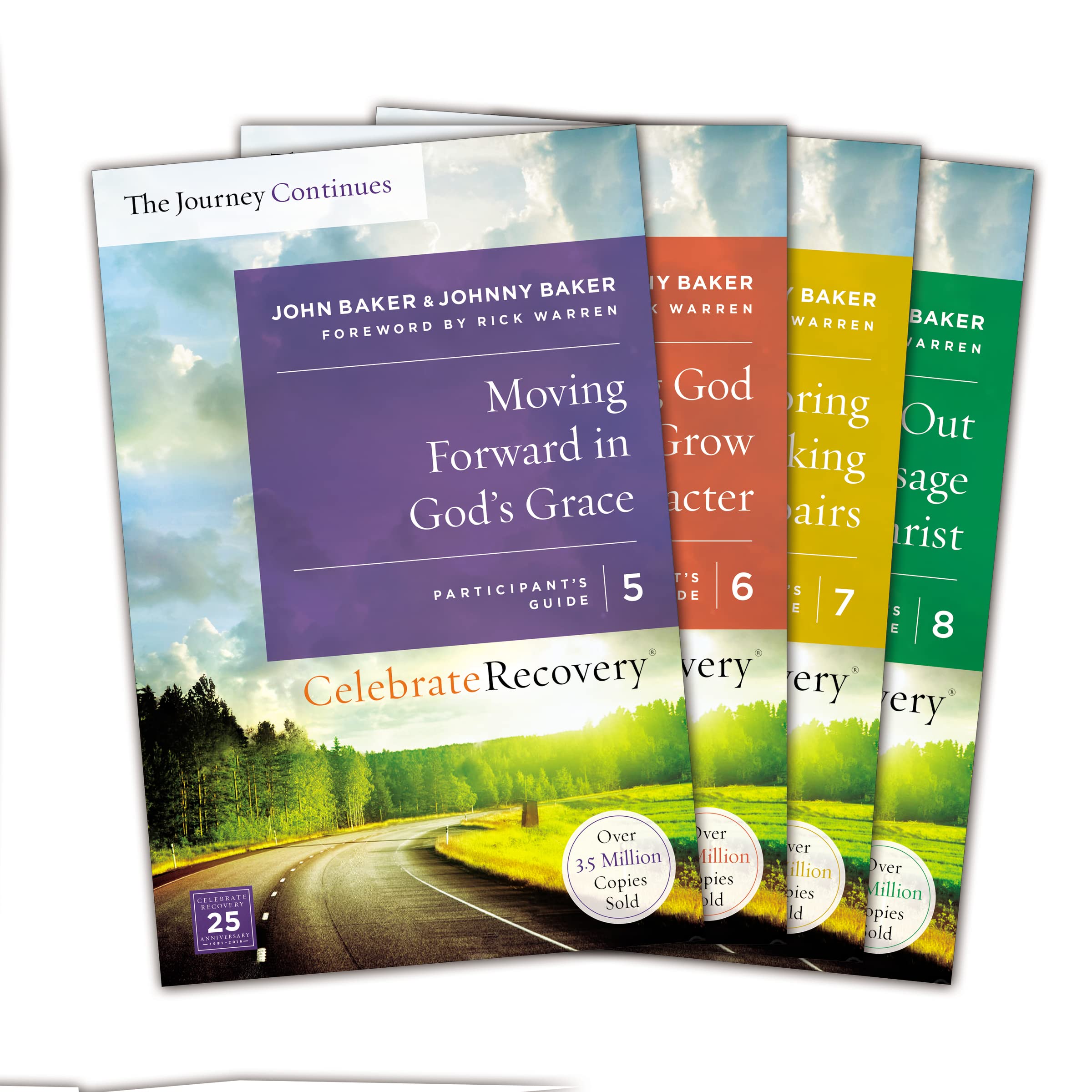 Celebrate Recovery: The Journey Continues Participant's Guide Set Volumes 5-8: A Recovery Program Based on Eight Principles from the Beatitudes Celebrate Recovery: The Journey Continues Participant's Guide Set Volumes 5-8: A Recovery Program Based on Eight Principles from the Beatitudes Paperback
