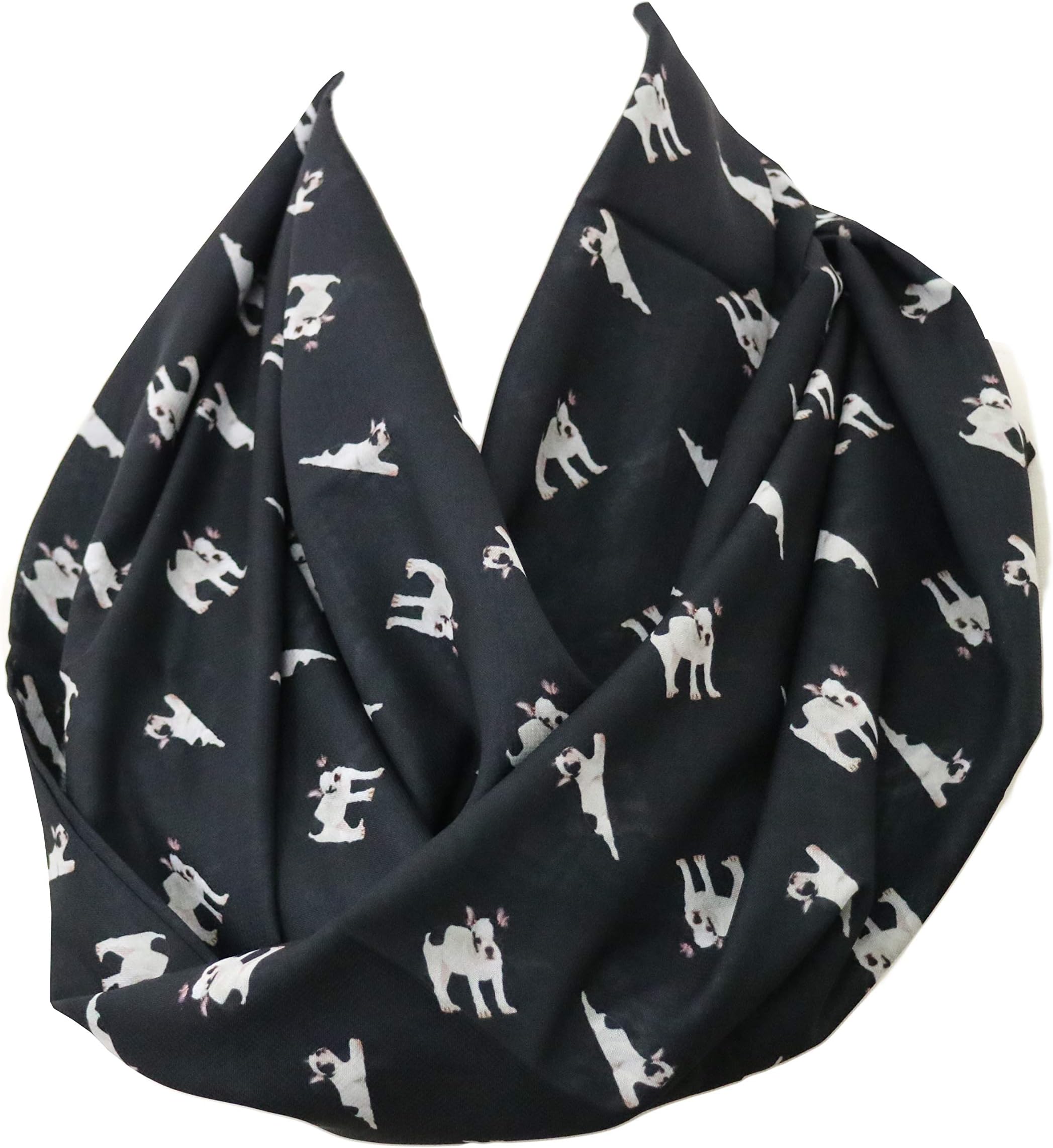 French Bulldog Infinity scarf Frenchie scarf birthday gift for her anniversary present