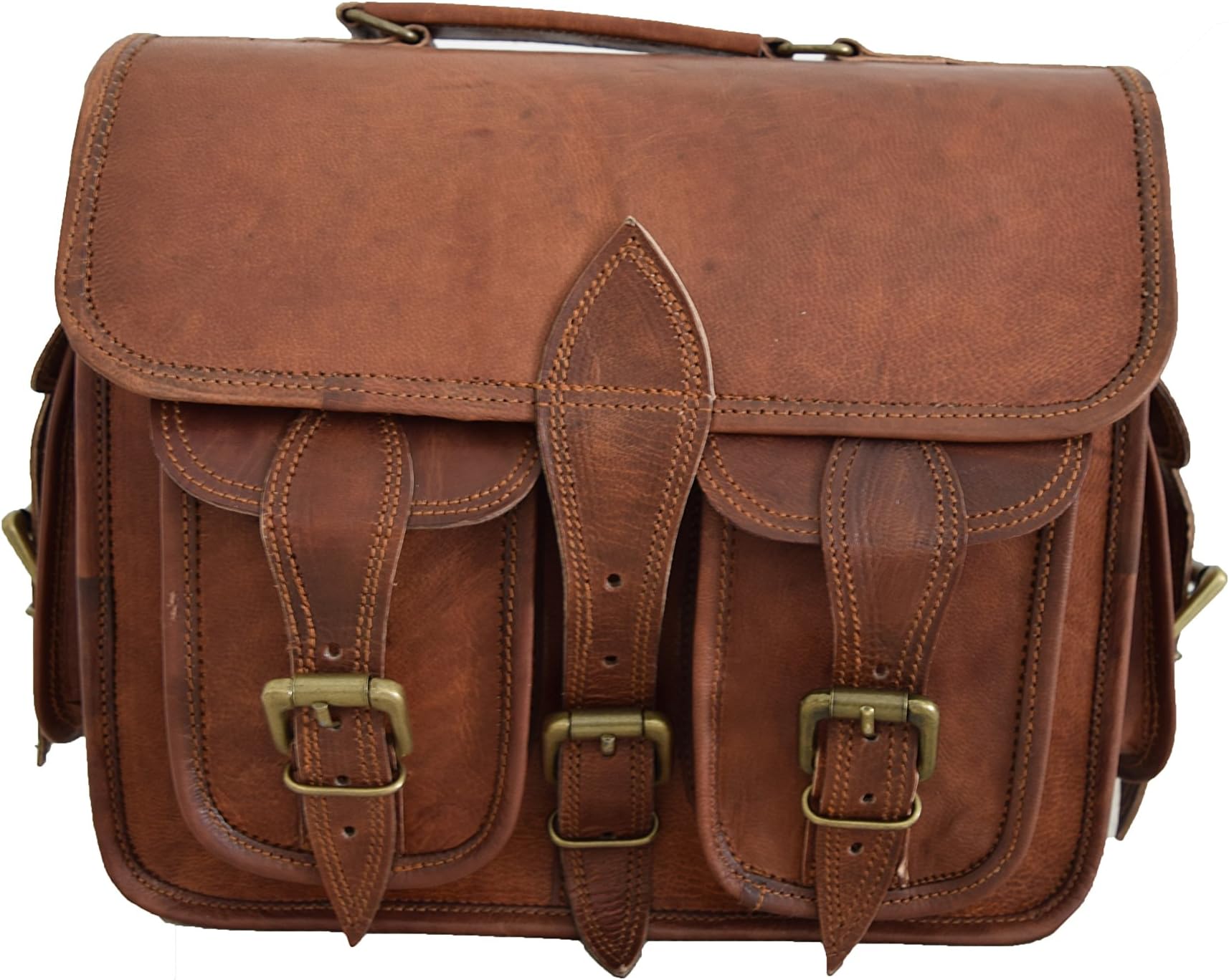 Vintage DSLR Camera Bag Briefcase Satchel Messenger Crossbody Shoulder Handbag Unisex Small 11x9 Inches
