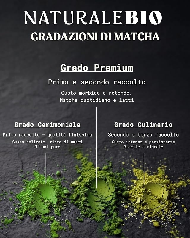 Matcha Premium Giapponese Bio in Polvere con L-Teanina