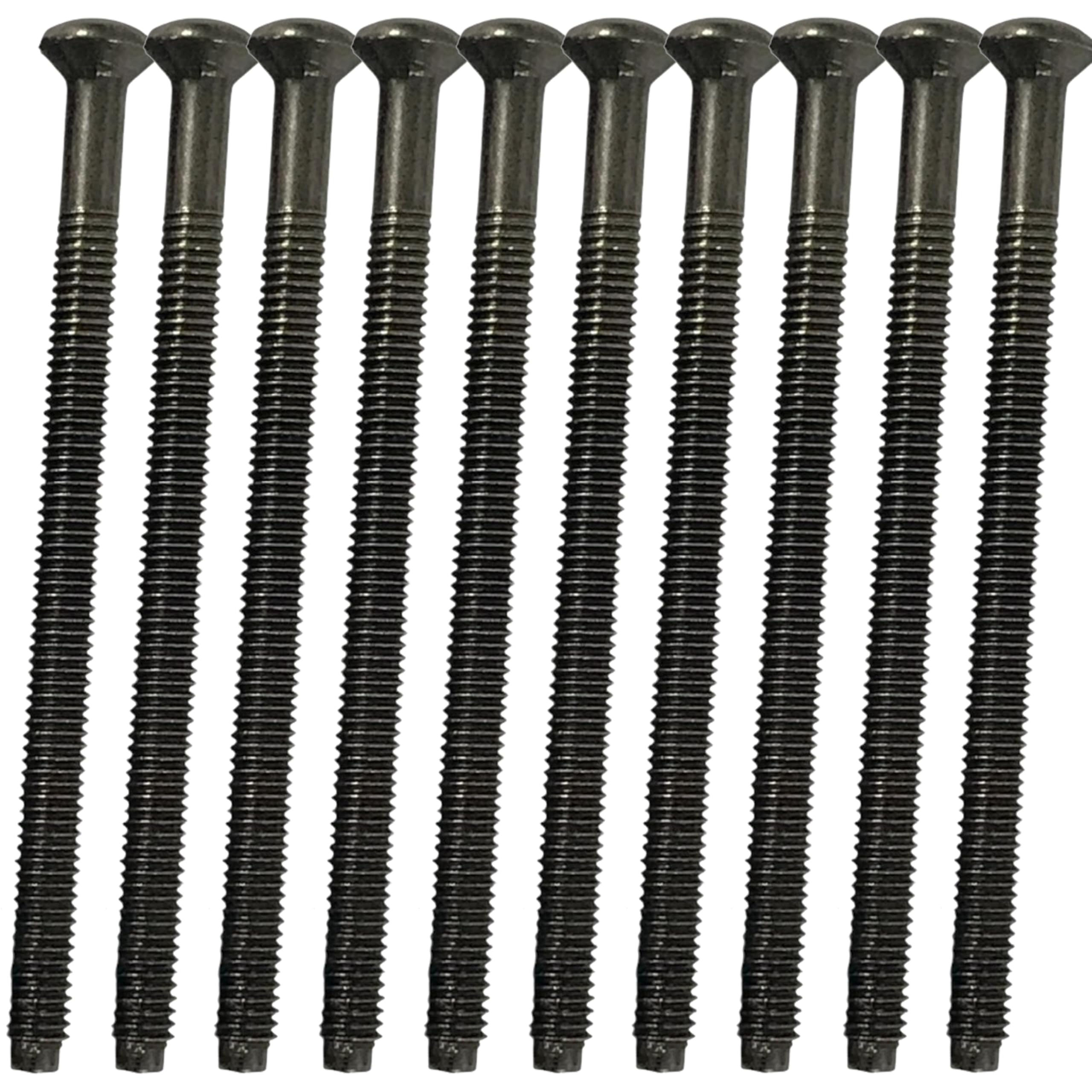 Black Nickel Long Electrical Socket Switch Screws (10, 50mm)