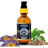 Pure Organic Moringa Oil with Blue Lotus Flower &ndash; Deep Hydrating &amp; Anti-Aging Ritual Oil for Skin, Hair &amp; Nails &ndash; Premium 100% Cold Pressed Moringa Seed Extraction, Nourishes &amp; Hydrates Skin 2oz.