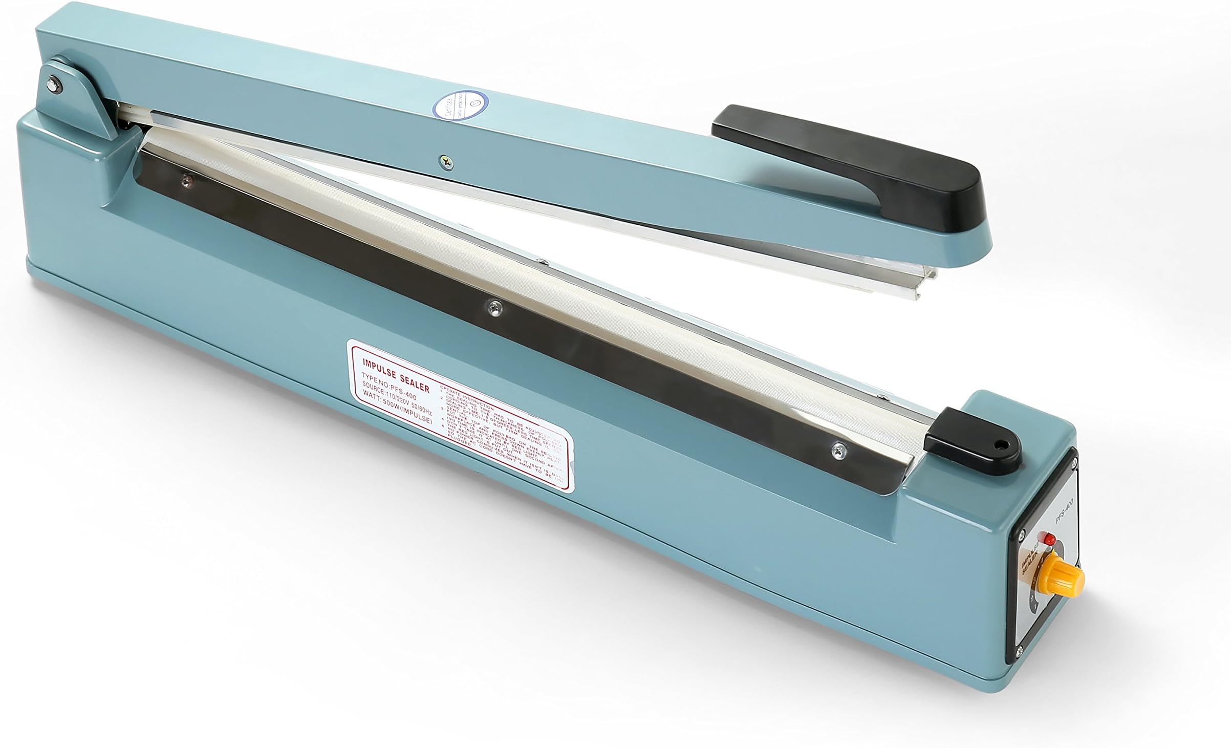 Impulse Sealer Bag Sealing Metal Body Blue Machine 400mm 16 Inch Seal