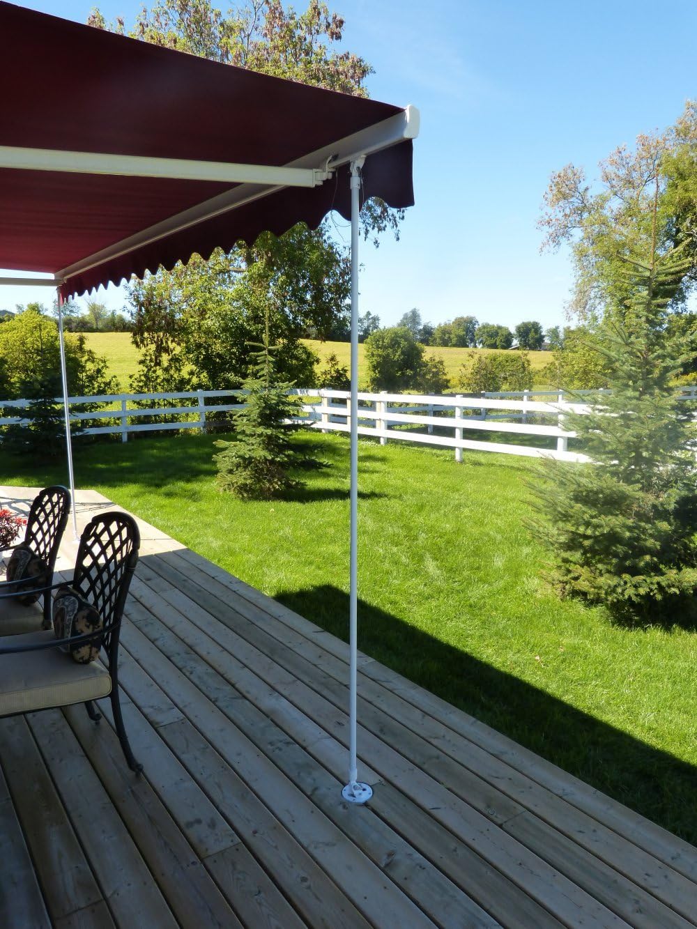 pergola retractable canopy kit on Amazon Com Awning Assist Brace Universal Wind Support Pole Leg For Retractable Patio Awning Garden Outdoor