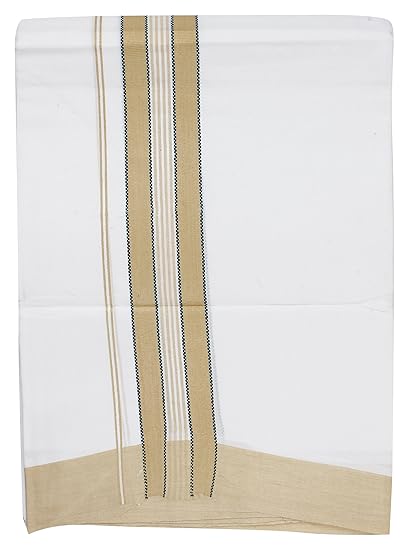 Cotton Dhoti (White, 4 meters)