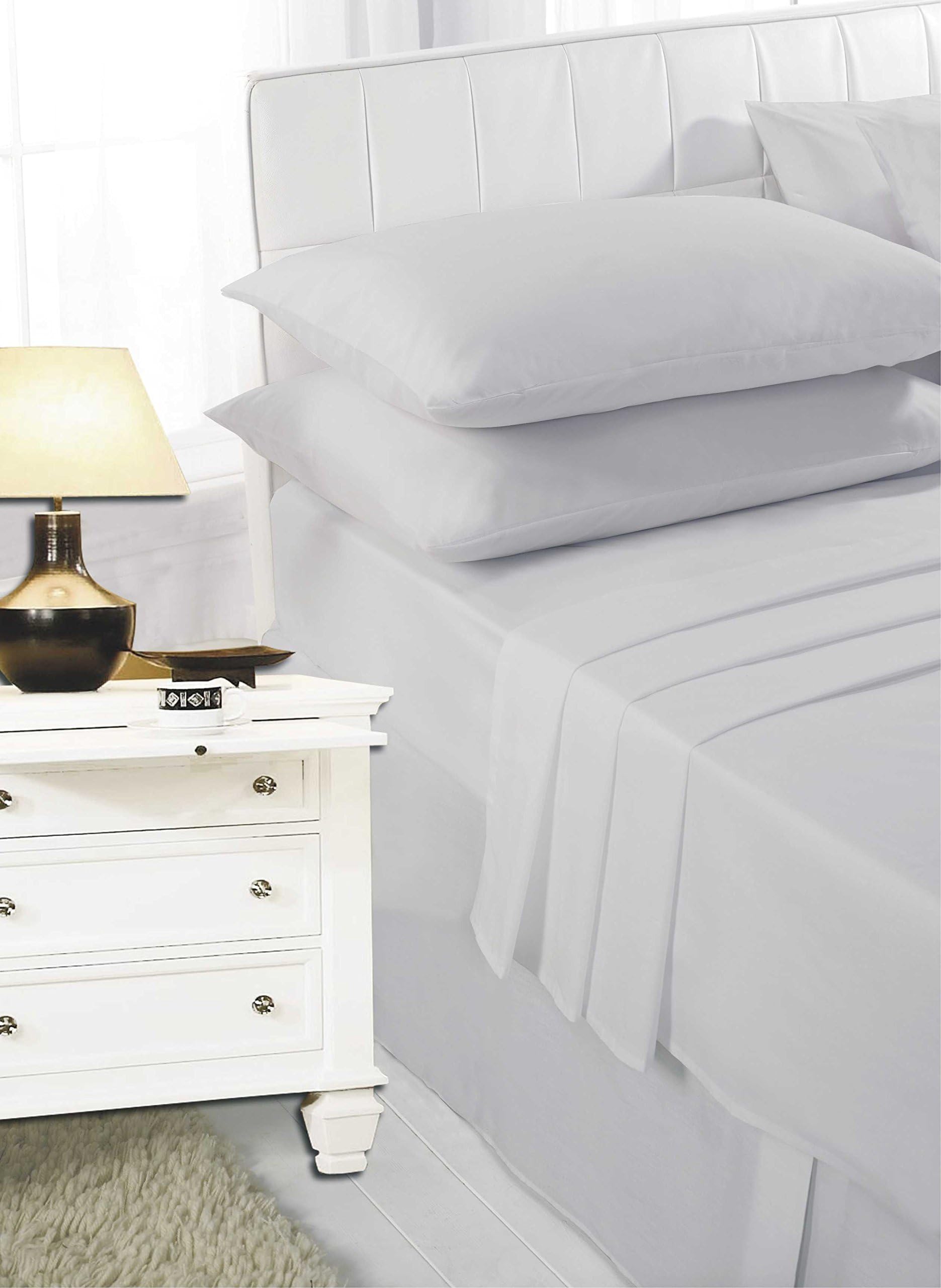Dreams Gate Small Double 4FT Fitted Bed Sheet & Free Matching Pillowcase Pair (Silver)