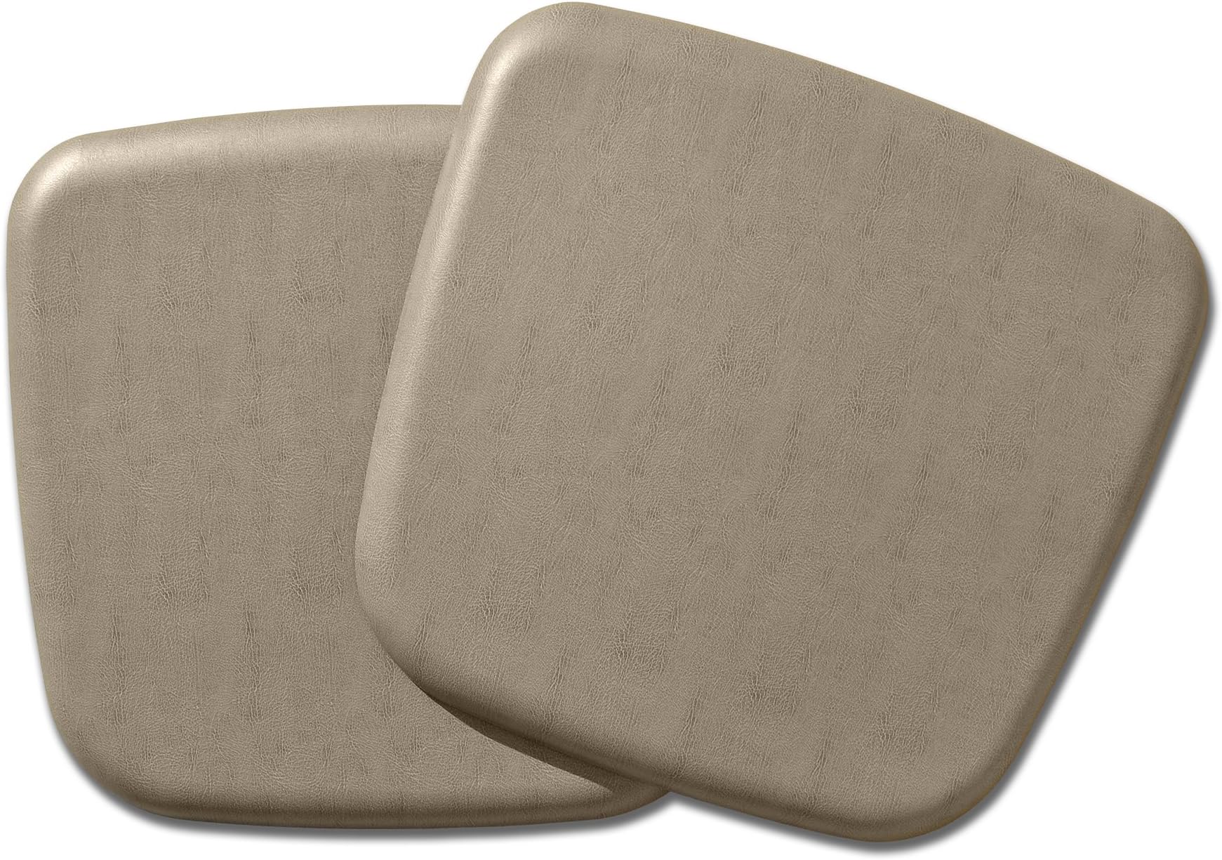 GelPro Vintage Leather Comfort Seat Cushion, 16 x 16, Mushroom, 2 Piece