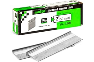 meite 16 Gauge Flooring Nails 2 Inch, 16GA L Cleat Nails Hardwood Flooring Nails for Flooring Nailer Gun (1,000 Counts)