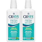 CloSYS Mouthwash, 32 Ounce, Fresh Breath Mouthwash, 2 Pack, Gentle Mint | Alcohol Free, Dye Free, pH Balanced Mouth Wash, Helps Soothe Entire Mouth, Fights Bad Breath