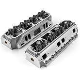 Assembled Cylinder Heads Compatible with Mopar Big Block 361/383/400/413/426/440 265cc/74cc - Hydraulic Roller Compatible, Springs/Valves Installed, Bolt-On Pair