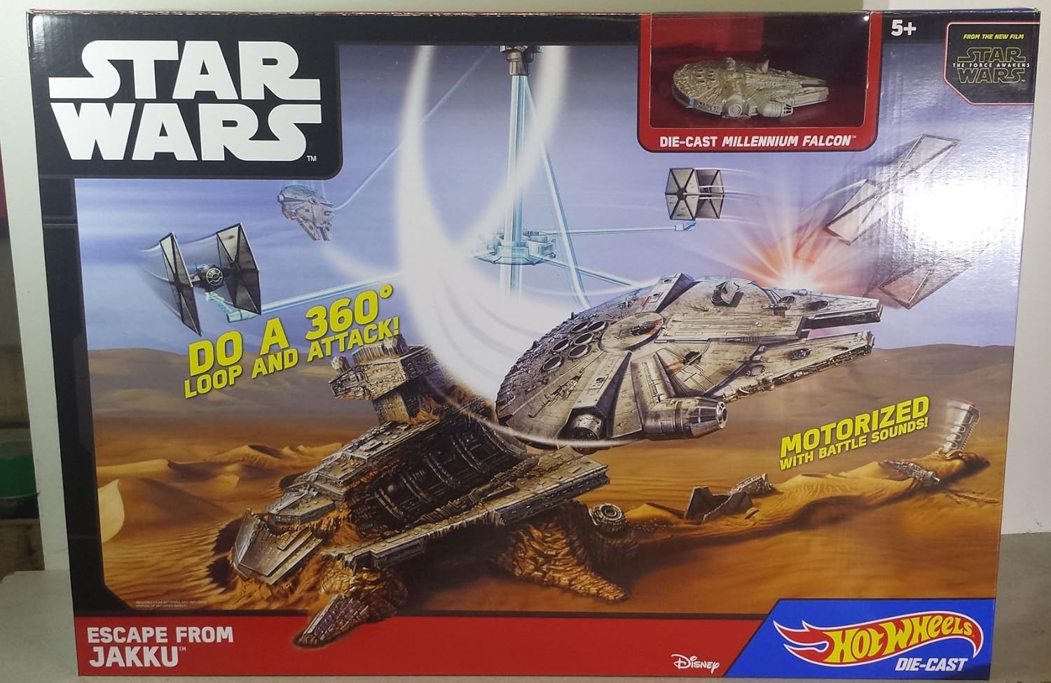 hot wheels star wars escape from jakku play set