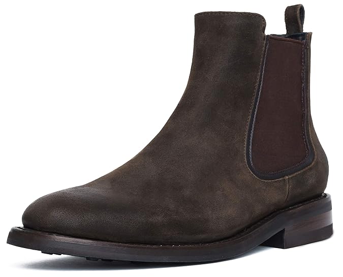 Buy Thursday Boot Company Duke Men's Chelsea Boot, Dark Olive Suede, 6.