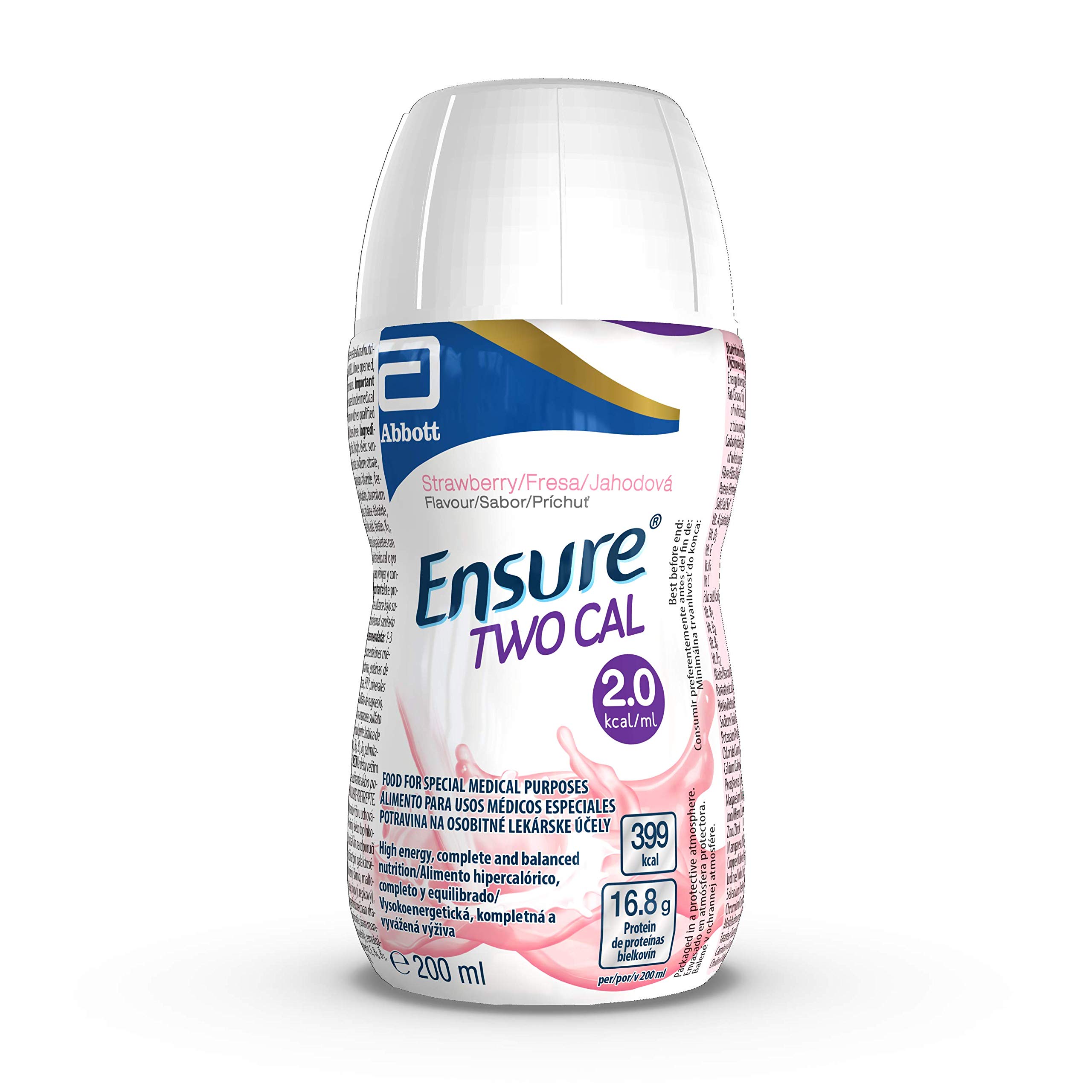 Ensure TwoCal Milkshake Style Nutritional Supplement Drink, Strawberry Flavour, Contains Protein, Vitamins and Minerals (30 x 200ml Bottles)