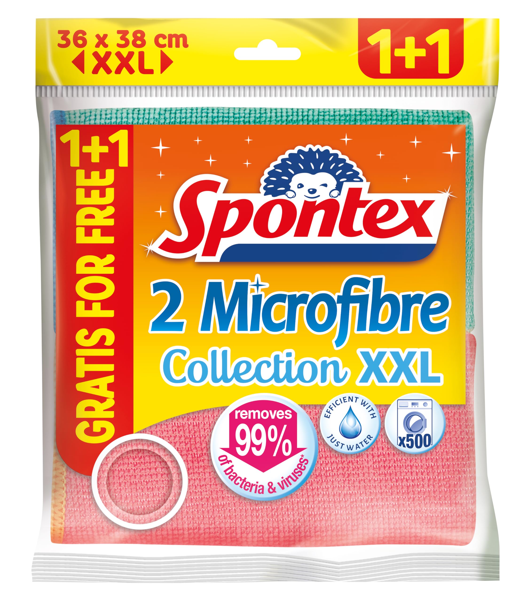 Spontex XXL Microfiber Cloth, Pack of 2