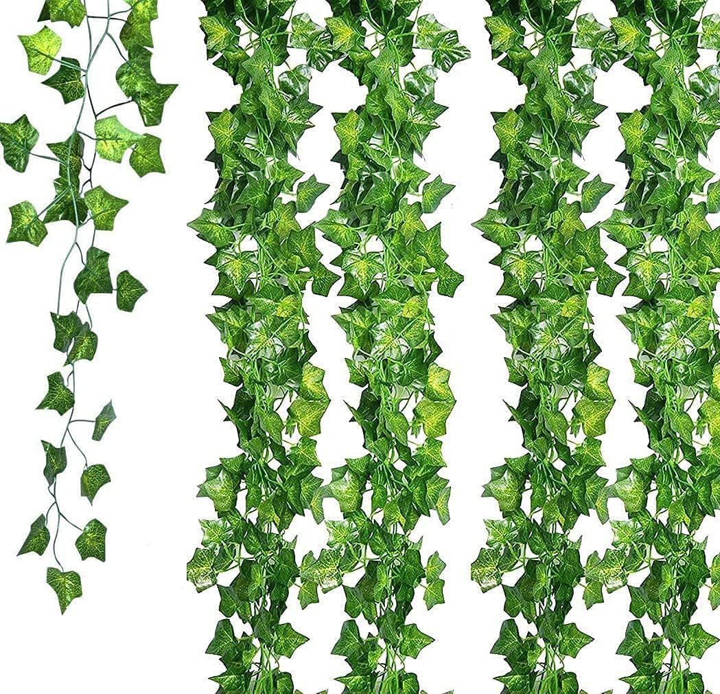 Charismau 168Ft Artificial Ivy Garland 24 Packs Fake Ivy Vines Fake Plants Hanging Vines for Indoor Outdoors Wedding Party Garden Decoration, Landscaping Fence Greenery (Ivy Leaves)