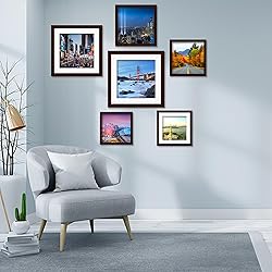9x9 inch Wood Picture Frame for Wall Hanging or