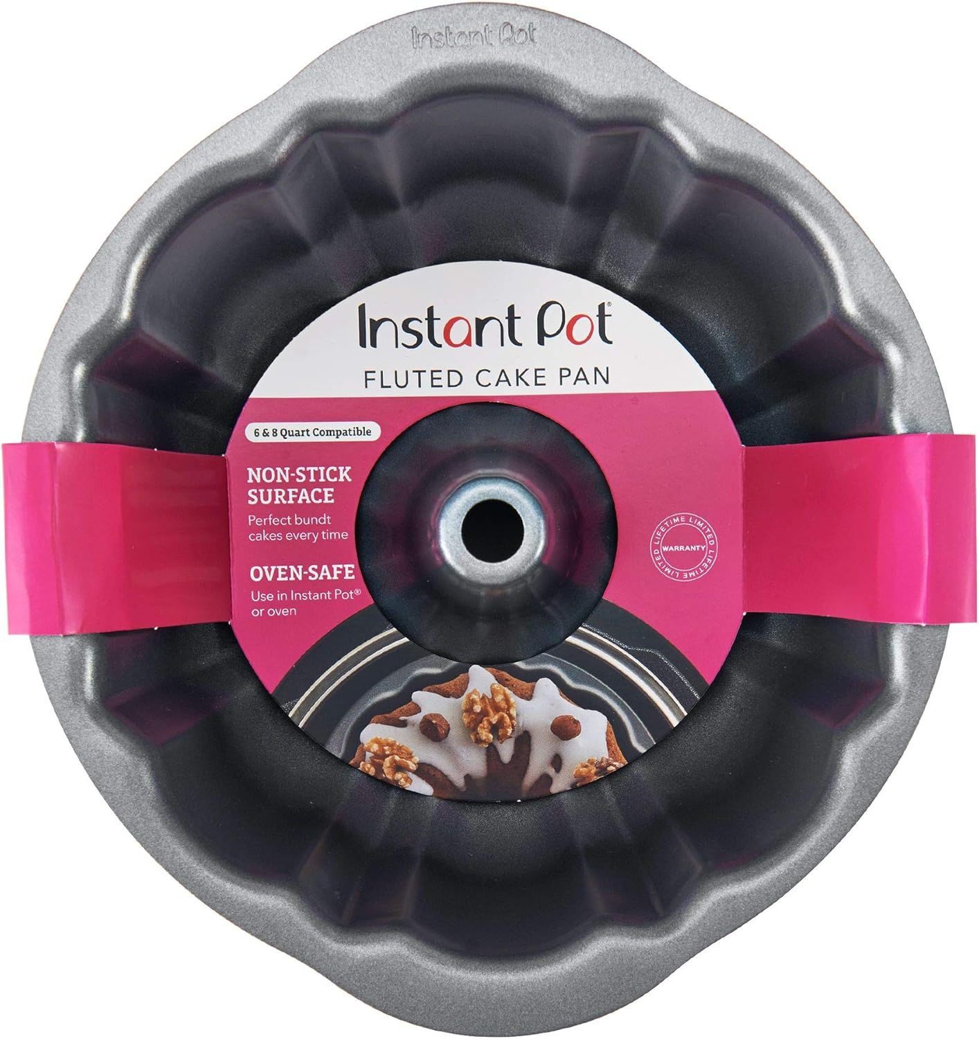 Instant Pot Official Fluted Cake Pan, 7-Inch, Gray: Kitchen & Dining