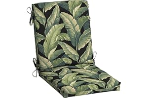 ARDEN SELECTIONS ARDEN Outdoor Dining Chair Cushion, 20 x 20, Rain-Proof, Fade Resistant, Onyx Cebu