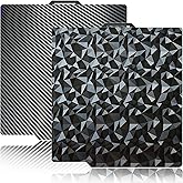 JUUPINE 3D Printer Build Plate Smooth PEO+Smooth PET 257x257mm Spring Steel Sheet for Bambu Lab P2S/X1/X1C/X1E/P1P/P1S/A1 Flexible Sheet Removable Platform (Carbon Fiber + Diamond Pattern)