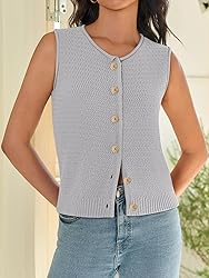 Yousify Sweater Vest Women Summer Tank Tops