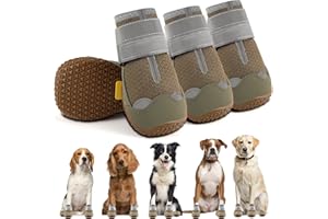 Aokown Dog Shoes for Large Dogs, Anti-Slip Dog Boots for Winter Snow, Hot Pavement, Dog Booties & Paw Protectors for Hardwood Floors Size 6