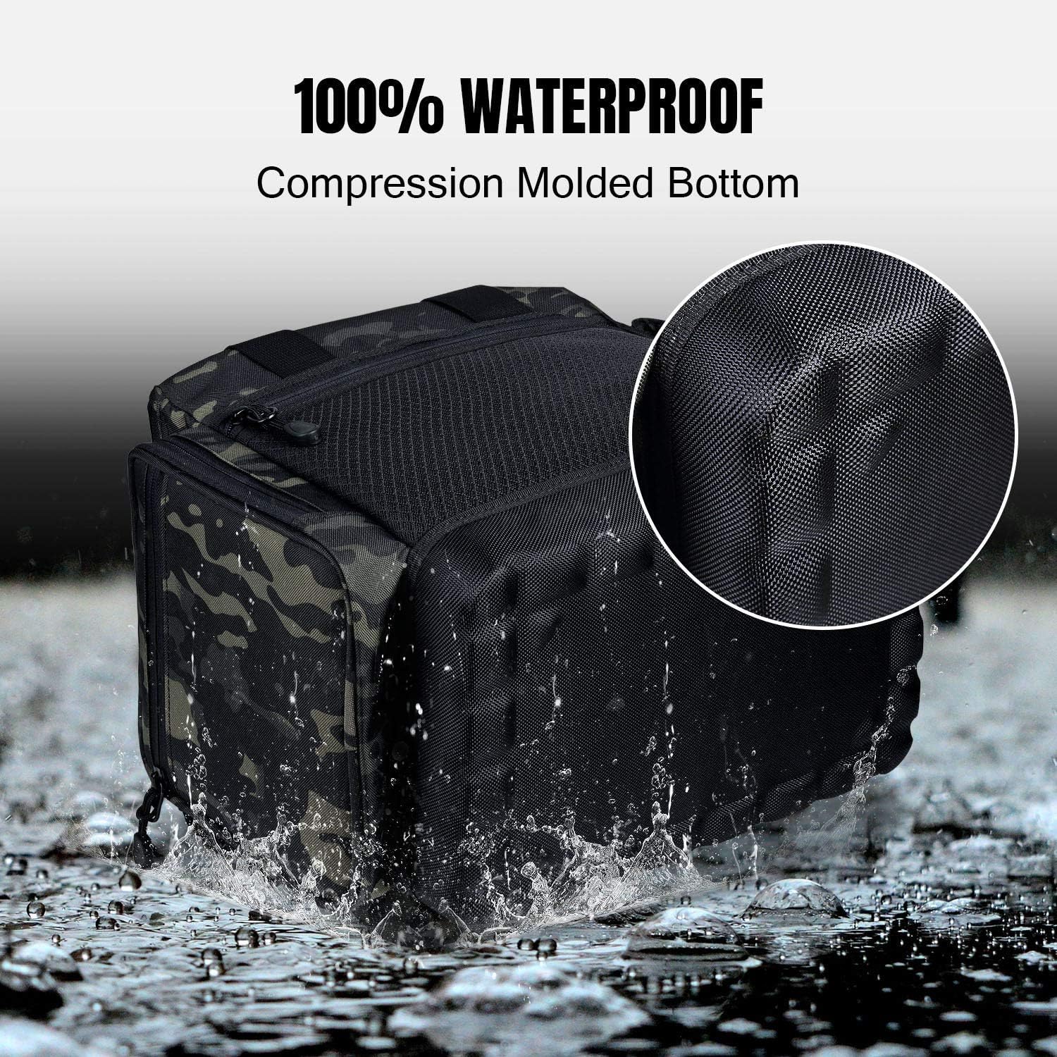 Rodeel Fishing Tackle Bags - Fishing Bags for Saltwater or Freshwater Fishing Without Trays : Sports & Outdoors